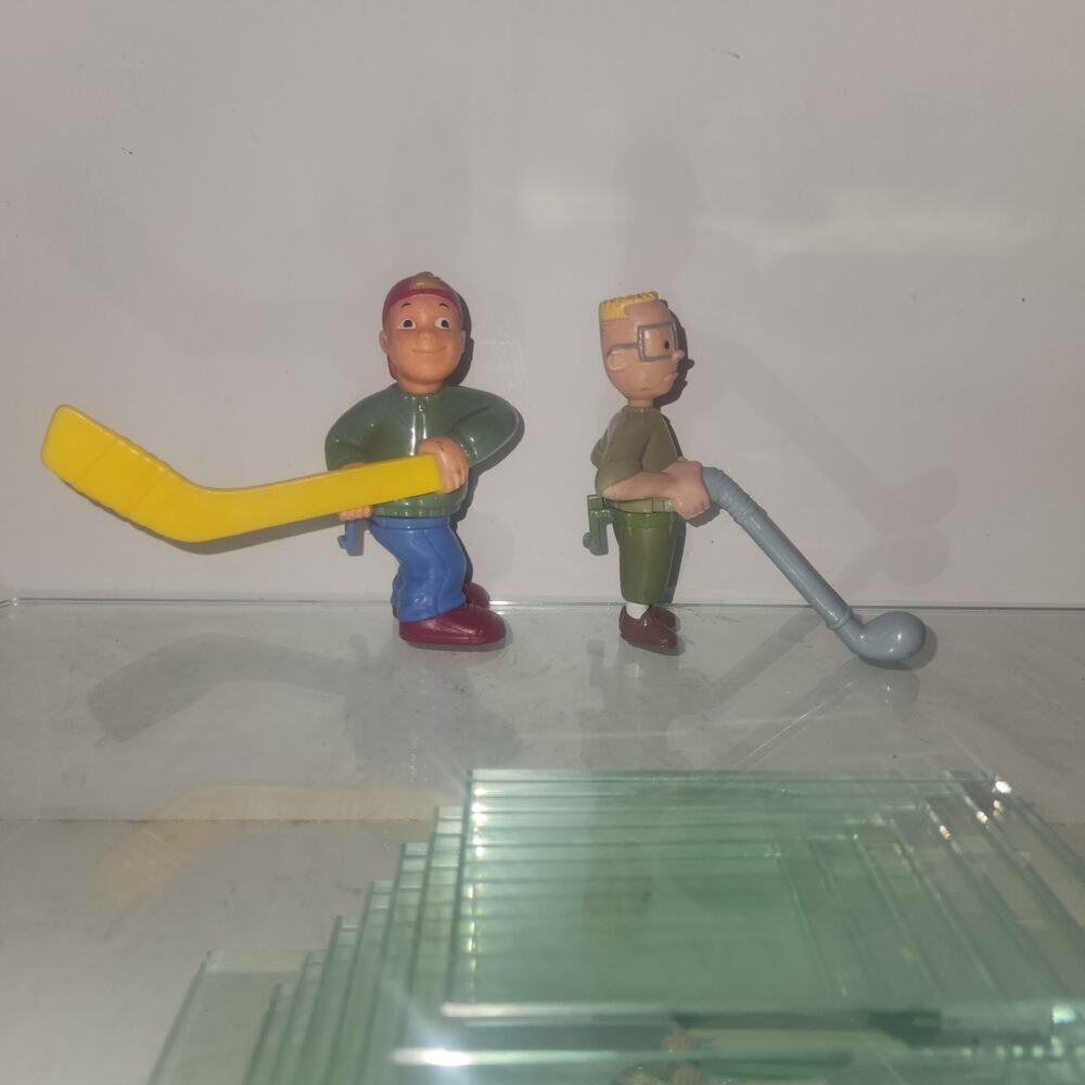 998 Disney Mcdonald's Recess 3.5" Hockey Plastic TJ & Gus  Happy Meal Toy